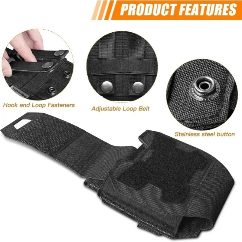 1/2PCS Handcuffs Pouch Shackles Case Holster Molle Quick Release Cuffs Holder Tactical accessory bag training tactical vest belt