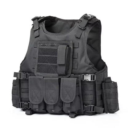YAKEDA Tactical Vest Camouflage Body Armor Sports Wear Hunting Molle Black