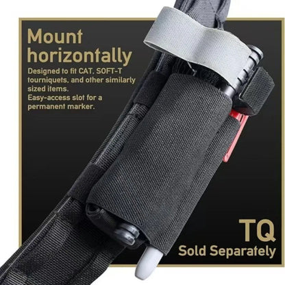 Tactical Tourniquet Holder, Horizontal TQSleeve for Duty Belt, Heavy Duty Outdoor Survival Gear for Camping Hiking Tactical Use