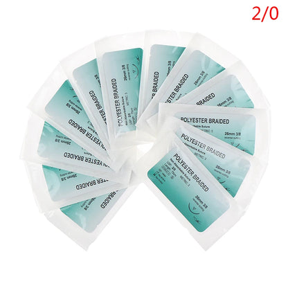 10Pcs 75cm 2/0 3/0 4/0 Medical Surgical Suture Nylon Silk Polypropylene Polyester Monofilament Thread Suture Teaching Exercises