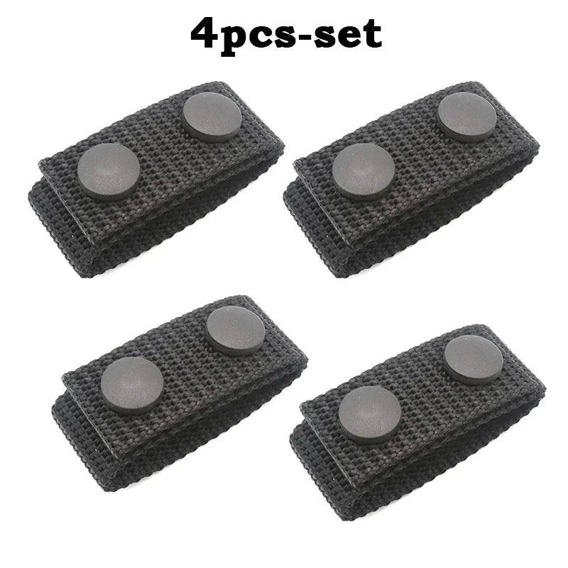 4Pcs Tactical Belt Buckle Heavy Duty Belt Keeper Portable Webbing Strap Military Belt Equipment Accessories for Outdoor Sports