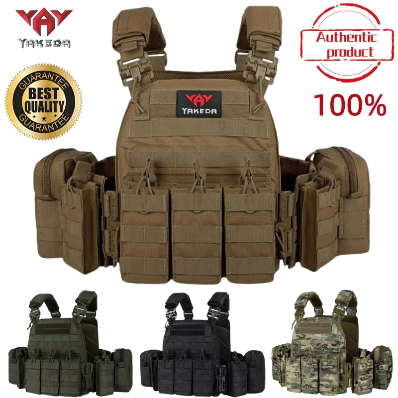 YAKEDA Tactical Vest 6094 Fast Detachable Light Laser Cut Outdoor Hunting Black Gear Carry Vest of High Quality