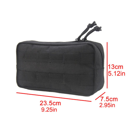 New Tactical Hand Grab Bag MOLLE Pouch Compatible Attachment Pouch Hook Loop Surface Outdoor Daily Commute EDC Storage Bag