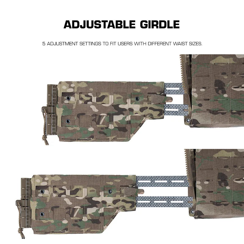 LV-120 Camouflage Tactical Carrier Vest Modular MOLLE Carrier Quick Release Cummerbund Airsoft Training Gear Outdoor Combat Vest