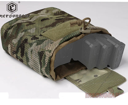 Airsoft Molle Dump Pouch Outdoor Roll-Up Drawstring Magazine Utility Folding Waist Bag Mesh Foldable Sport Hunting EDC Pocket