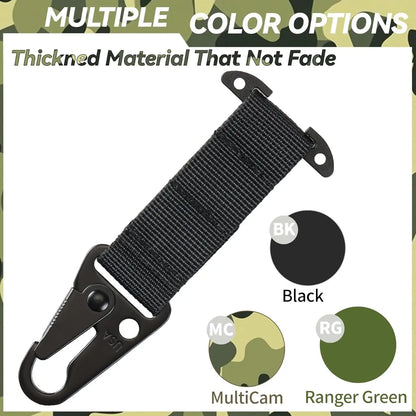 2PCS Sport Belt Clip T-Mount Molle Clip Hanging Carabiner Webbing Clip for Outdoor Backpack Vest Belt Hunting Accessories