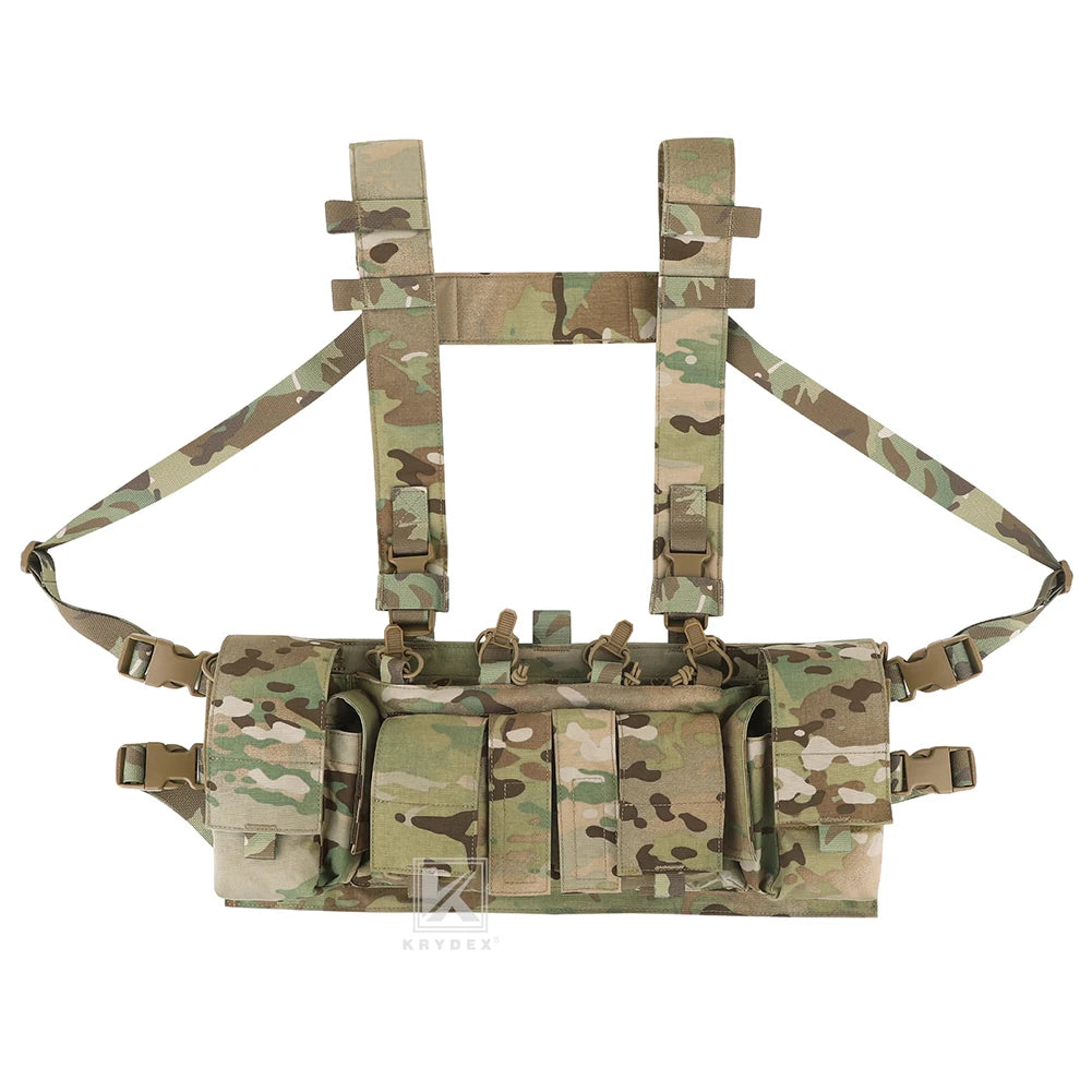 KRYDEX 500D Tactical Chest Rig UW Gen IV Low Profile Rigs Carrier With GP Pouch Multifunction Pockets H Harness
