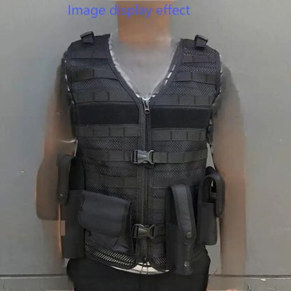 Tactical vest mesh multi pocket patrol security vest with adjustable vest