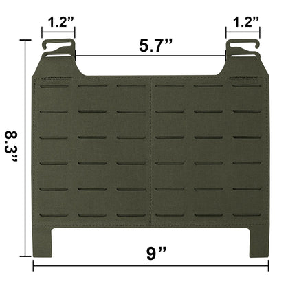 KRYDEX Tactical MOLLE Front Panel Detachable Flap Adapt G Hook Buckle For Hunting Vest Plate Carrier Chest Rig Accessories