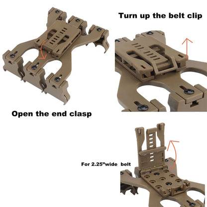 Tactical 12 Gauge Shotgun Shell Holder12 Rounds Adjustable Angle Magazine Ammo Pouch Belt Clip Adaptor Mag Hunting Accessories