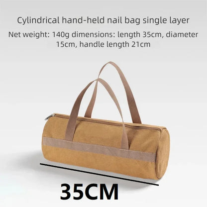 Camping Tools Storage Bag Large Capacity Cylinder Tent Stake Bag Lightweight Tent Peg Ground Nail Holder Bag for Outdoor Camping