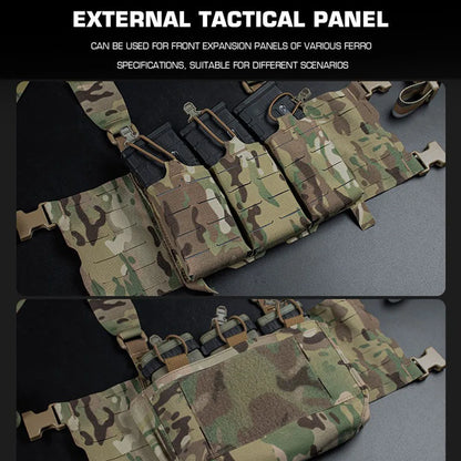 Ferro Style Tactical Chesty Rig Wide Harness Lightweight MOLLE Hunting Vest FCPC V5 Quick Conversion Shooting Airsoft Chest Rig