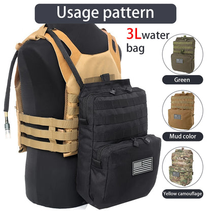 3L accessory water bag backpack Molle expansion system hiking, camping, cycling, outdoor accessory bag