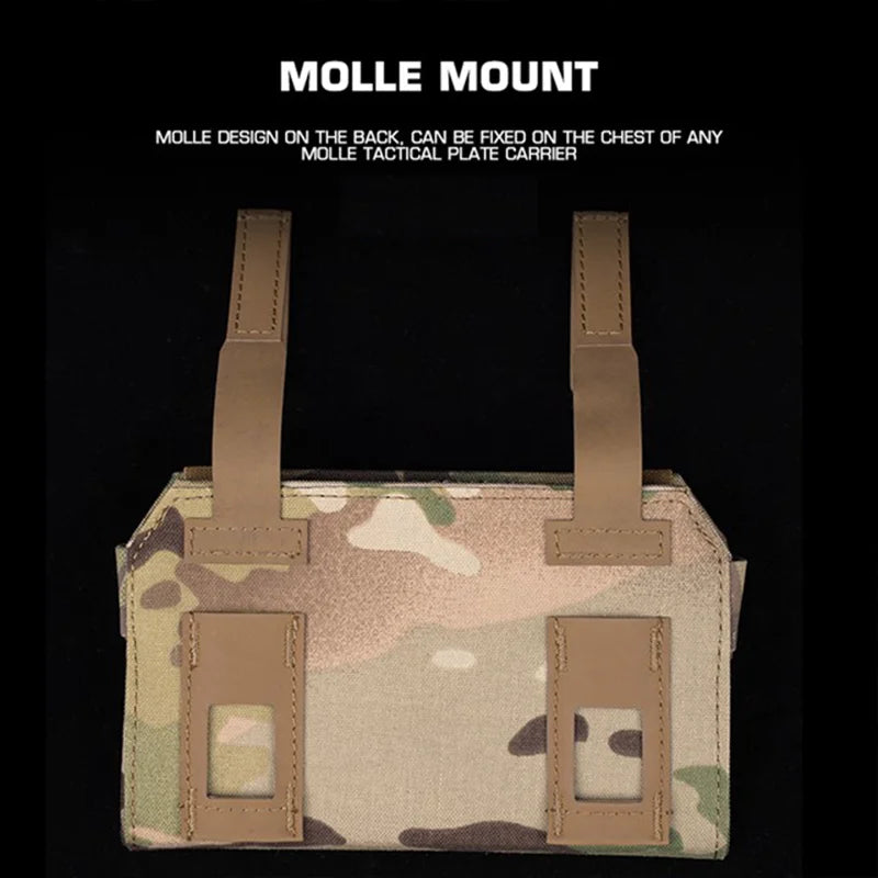 MOLLE Front Panel Phone Navigation Pouch Utility Organizer Phone Pouch for Outdoor Airsoft Vest Gear Essentials