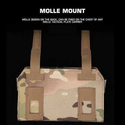 MOLLE Front Panel Phone Navigation Pouch Utility Organizer Phone Pouch for Outdoor Airsoft Vest Gear Essentials