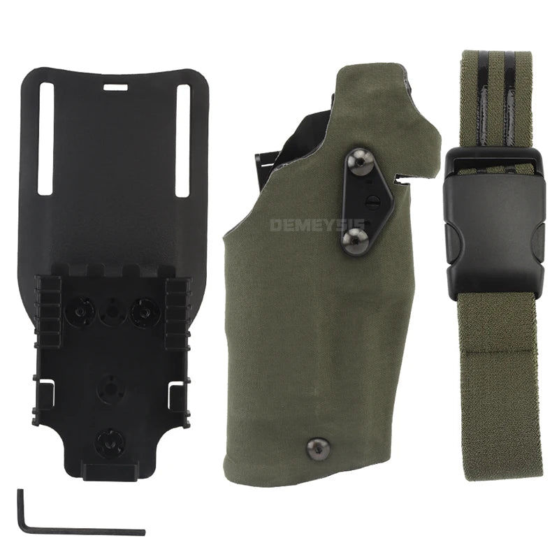 Airsoft Tactical Holster for G17 Gen4 19 with X300 X300U Light Quick Release Pistol Case with Strap Shooting Accessories