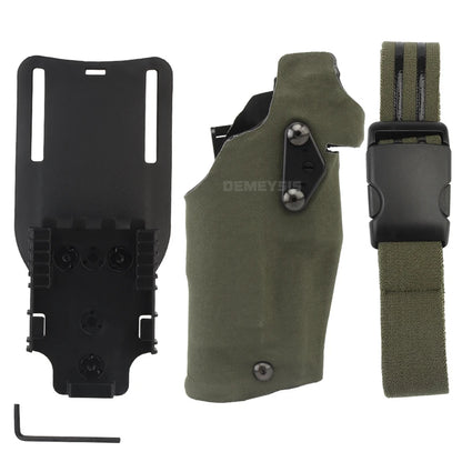 Airsoft Tactical Holster for G17 Gen4 19 with X300 X300U Light Quick Release Pistol Case with Strap Shooting Accessories