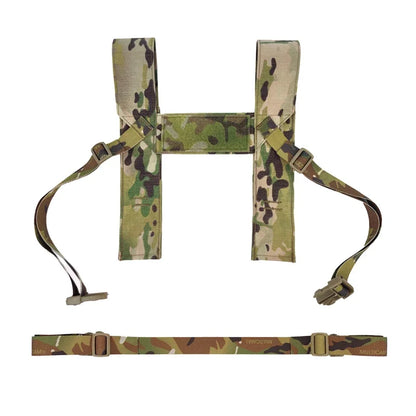 Multicam SS MK4 Laser Cut H-Strap Tactical Chest Strap MK4 MK5 34A Chest Hanging Shoulder Strap Airsoft Chest Rig Gear