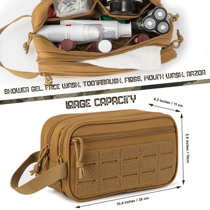 Men's Tactical Toiletry Bag, Hygiene Bag, EDC Tool, Soft Pouches, Small Toiletry Bag, Men's Shaving Kit, Travel Shower Bag