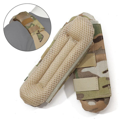 2pcs Vest Shoulder Strap Pad Comfort Cushion Nylon Mesh Protect Pads Tactical Molle For Hiking Backpack Accessories