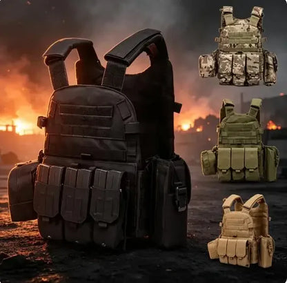 2026 Military Tactical Vest Body Armor Combat Army Gear Hunting Plate Carrier Airsoft Accessories Wargame Pouch  Vest