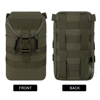 KRYDEX Tactical GP Pouch Vertical Utility MOLLE  Zip Rip EDC Bag Pack Quick Access Side Pocket Hunting Paintball Pouches
