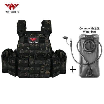 YAKEDAMOLLE Modular Hunting Tank Top, Comes with 2L Soft Water Bag, Adjustable Shoulder Strap with Multiple Device Bags