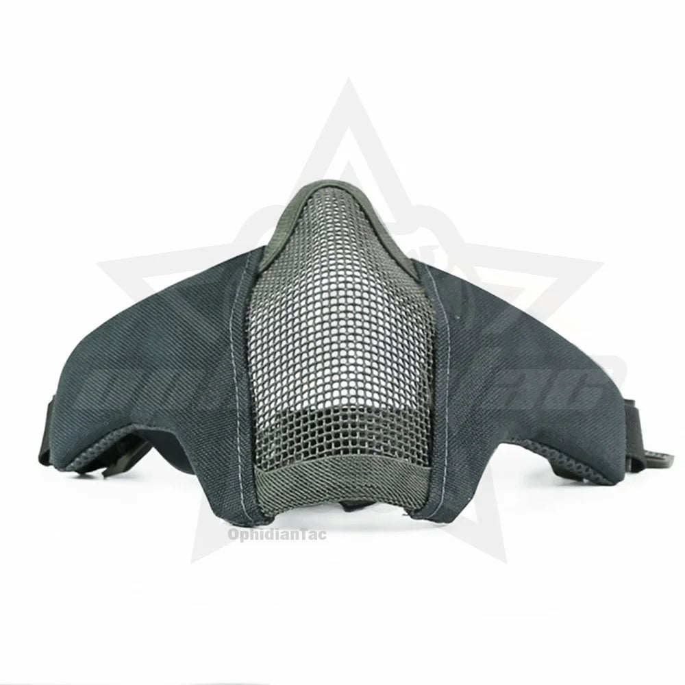 Outdoor cycling mask carbon steel mesh breathable half face mask CS field protection mask