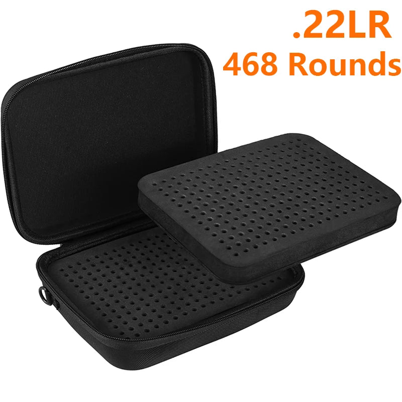 Ammo Pouch Portable Case for Cartridges 9mm .22LR .223/5.56mm Ammunition Storage Box Large Capacity Bullet Bag Hunting Shooting