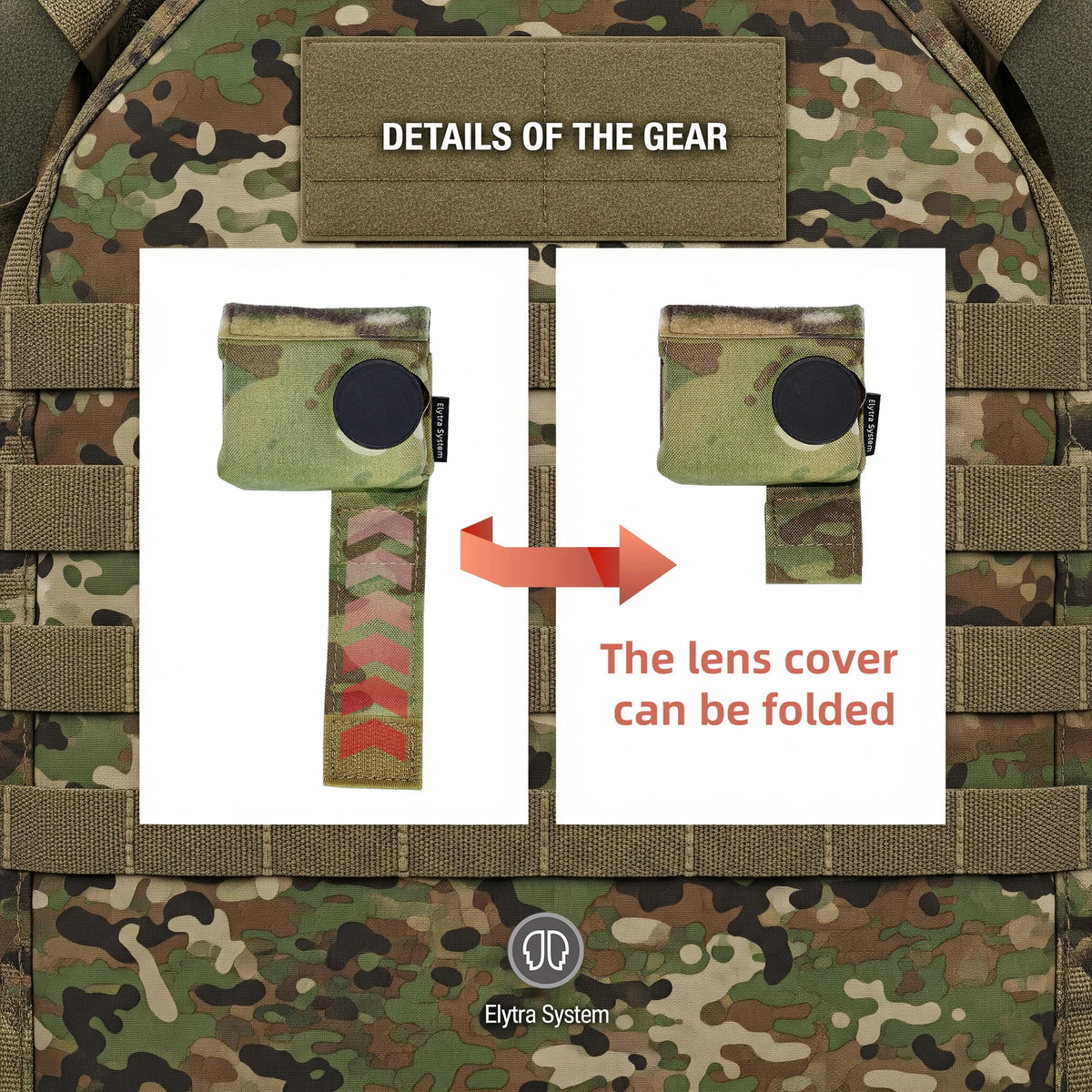 Tactical Style Chest Molle Mounted Action Camera Bag Specifically Designed For Molle Vest Backpack