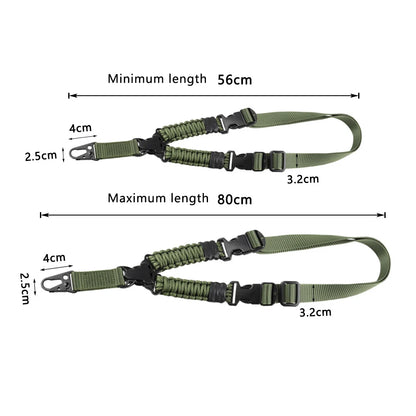 Vertical Single Point Gun Sling Shoulder Strap Metal Buckle With Braided Paracord Rifle Shot Gun Strap Belt Rope Hunt