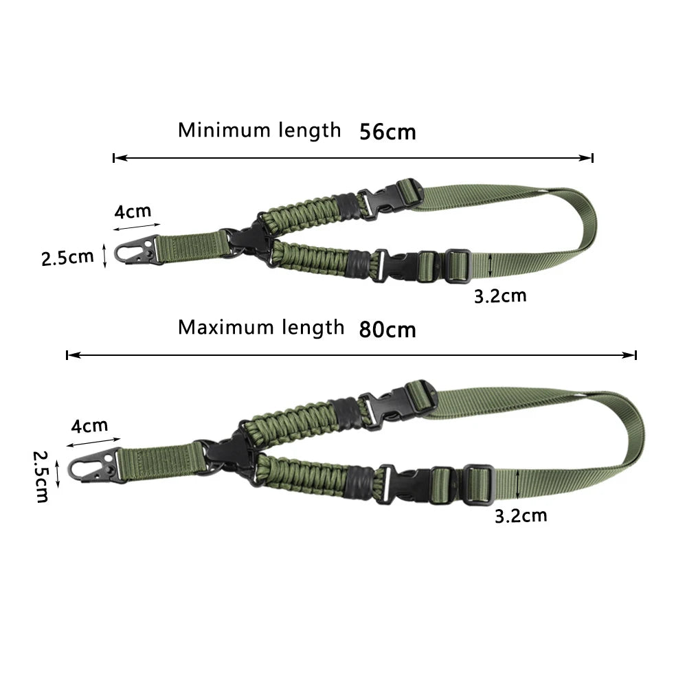 Nylon Rifle Webbed Vertical Single-point Rope Hunting Quick Adjustment Length Paracord Outdoor Multifunctional Tactical Harness