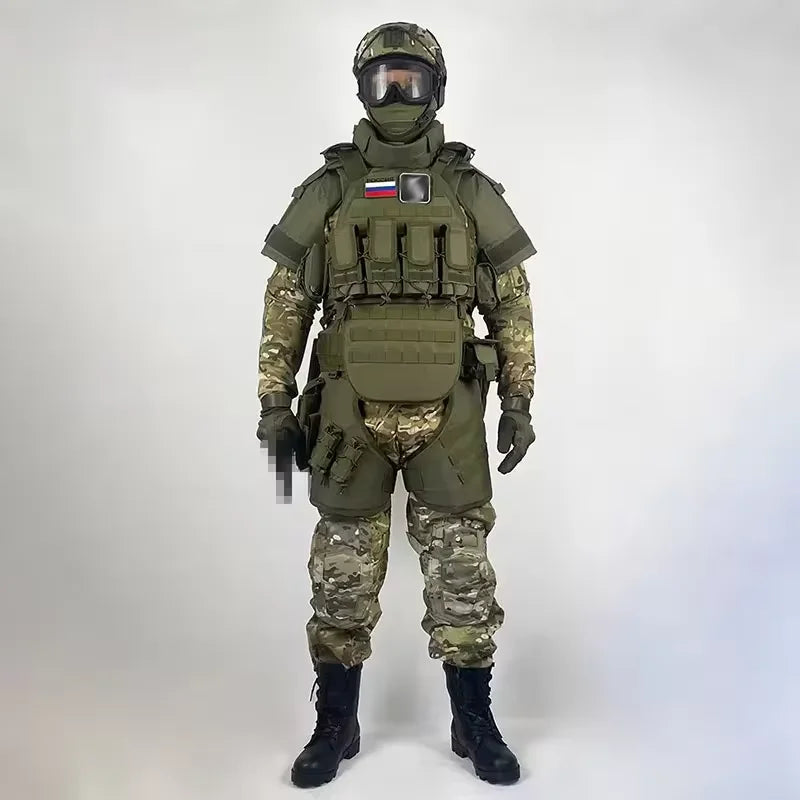 Russian Tactica Tactical Vest SOBR Green / Mox Camouflage Molle Full Combat Suit Set Outdoor  Adjustable Tactical Training Vest