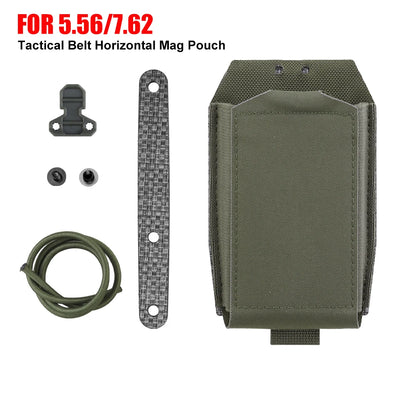 Tactical Belt Magazine Pouch Horizontal Mount Lightweight Outdoor Hunting Shooting Rifle M4 AR 5.56 7.62 MAG Holder Pouch Gear