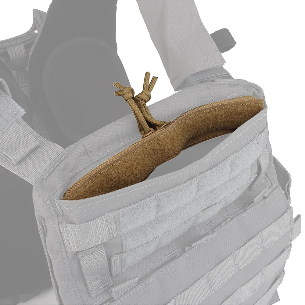 KODENOR Tactical Admin Pocket Zipper Insert Hook and Loop Attachment Zip Closure for Admin Pouch Standard MBAV Crye AVS Plate