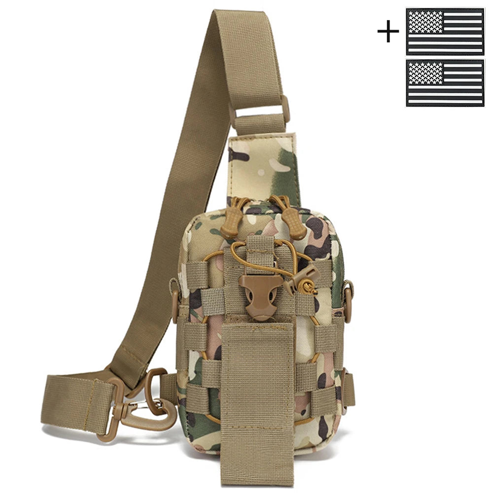 Outdoor water bottle chest bag small crossbody bag cycling multifunctional tool bag