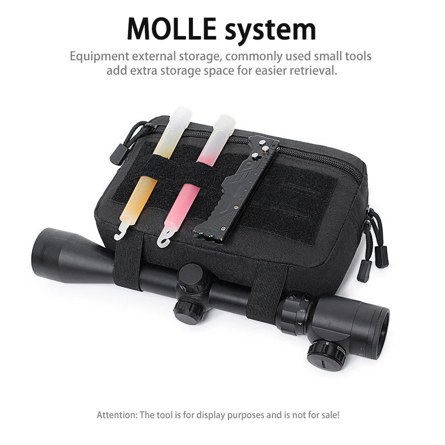 Outdoor Utility Waist Pouch Modular Attach Accessory Bag Multilayer Storage Pocket for Hiking Camping Travel