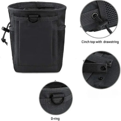Outdoor Drawstring Magazine Dump Pouch Adjustable Utility Belt Fanny Hip Holster Bag Outdoor Ammo Storage Pack