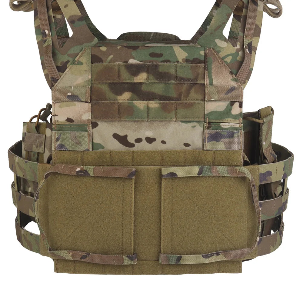 Tactical R Series Style Plate Carrier JPC 3.0 Assault Molle Vest Set with 5.56 Triple Magazine Holster Radio Drop Packet Bag