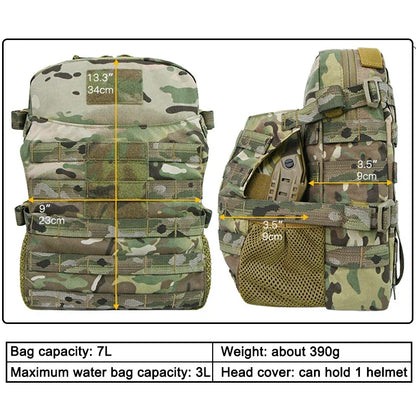 Tactical Vest Hydration Helmet Bag Hunting Vest Carrier Molle Expansion Backpack Airsoft Gear for CPC AVS K19 K-ZERO JPC FCPC
