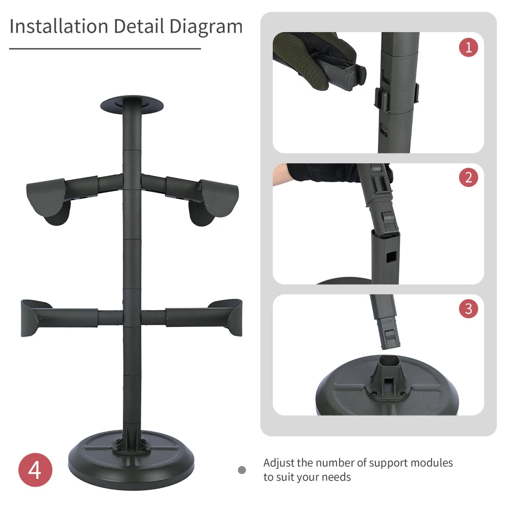 Tri-Claw Warfalcon Tactical Law Enforcement Gear Stand Body Armor Helmet Equipment Display Plate Carrier Holder Assemble