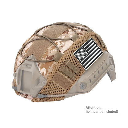 1000D Nylon Breathable Mesh Helmet Cover Magic Sticky Fixed Stickable Badge