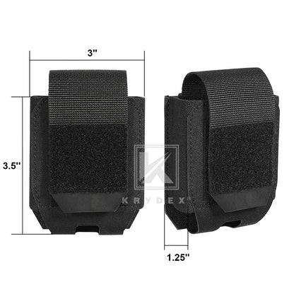 KRYDEX Tactical MOLLE Handcuff Pouch Law Enforcement Cuff Holder Low Profile Modular Handcuff Holster For Duty Belt Vest
