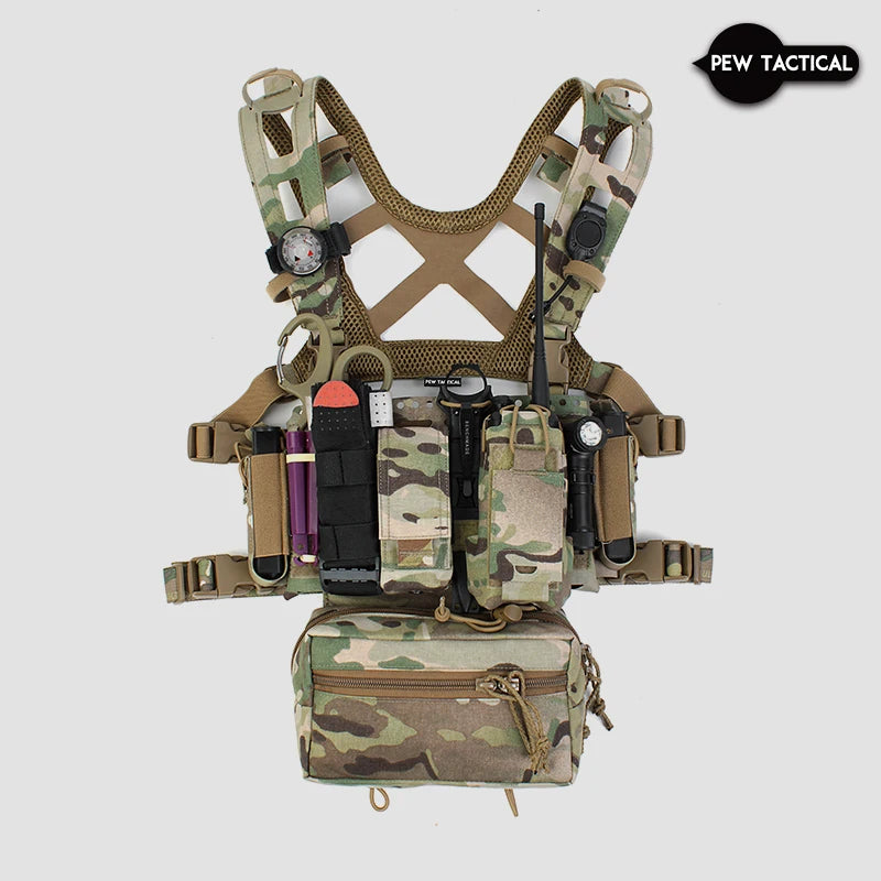 Pew Tactical SS MK5 Style Chest Rig Front Panel MOLLE Laser Cut Compatible with LV119 SPC JPC2.0 FCSK Plate Carrier Vest
