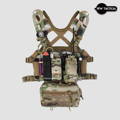 Pew Tactical SS MK5 Style Chest Rig Front Panel MOLLE Laser Cut Compatible with LV119 SPC JPC2.0 FCSK Plate Carrier Vest