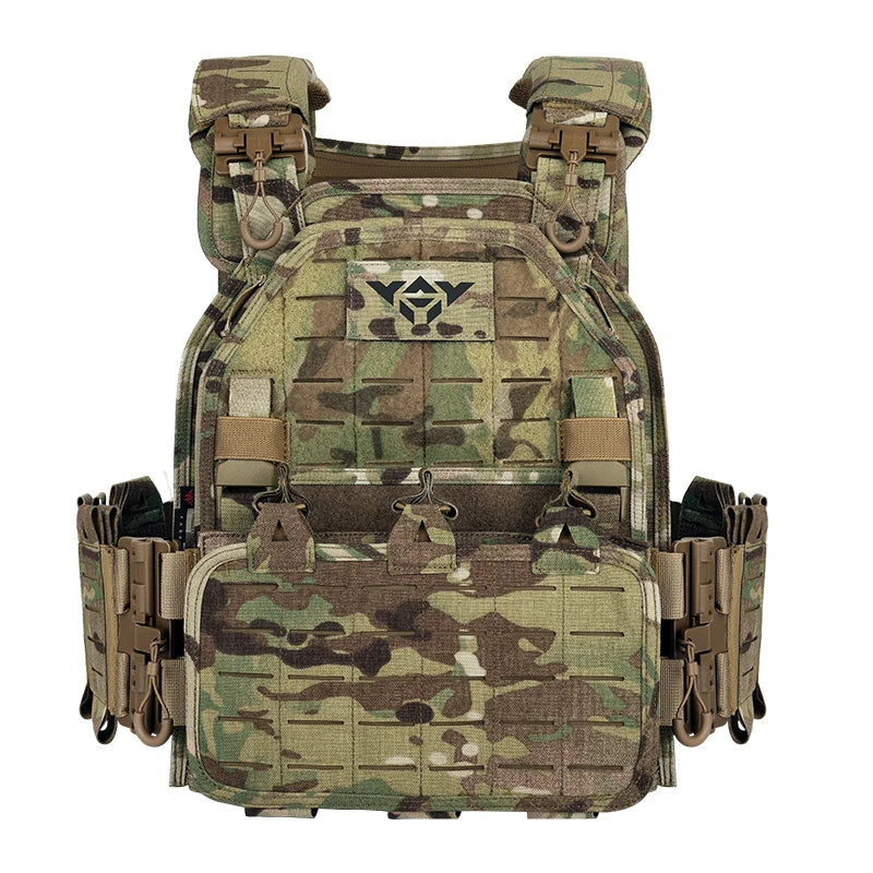 YAKEDA 6094 Plate Carrier Tactical Vest MOLLE Tactical Vest Outdoor Training Jacket 1000D Waterproof Wear Resistant