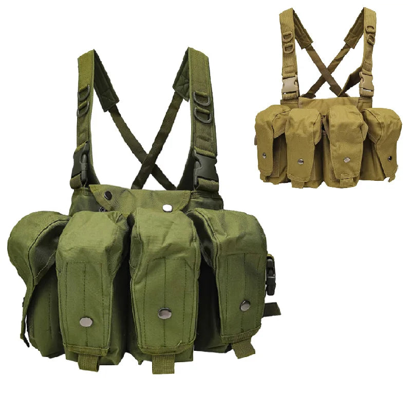 Men's Tactical Vest AK 600D Outdoor Hunting Gear Lightweight Protective Hunting Vest with Equipment Pouches for Men