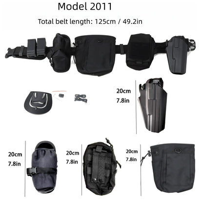 Tactical Quick Release Waist Belt Set Holster Mag Magazine Accessories Bag Dump Drop Pouch for G17/18/19/22/34 IPSC Shooting