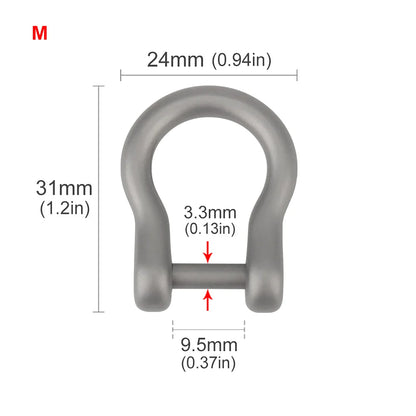 U Shape Titanium Alloy Horseshoe Buckle Detachable Hook Keychain Outdoor Tool EDC