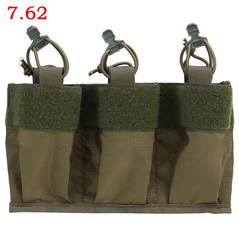 556 762 Triple Magazine Pouch Kangaroo Insert M4 AR Magazines Hunting Bag For DOPE Front Flap FCPC V5 Plate Carrier